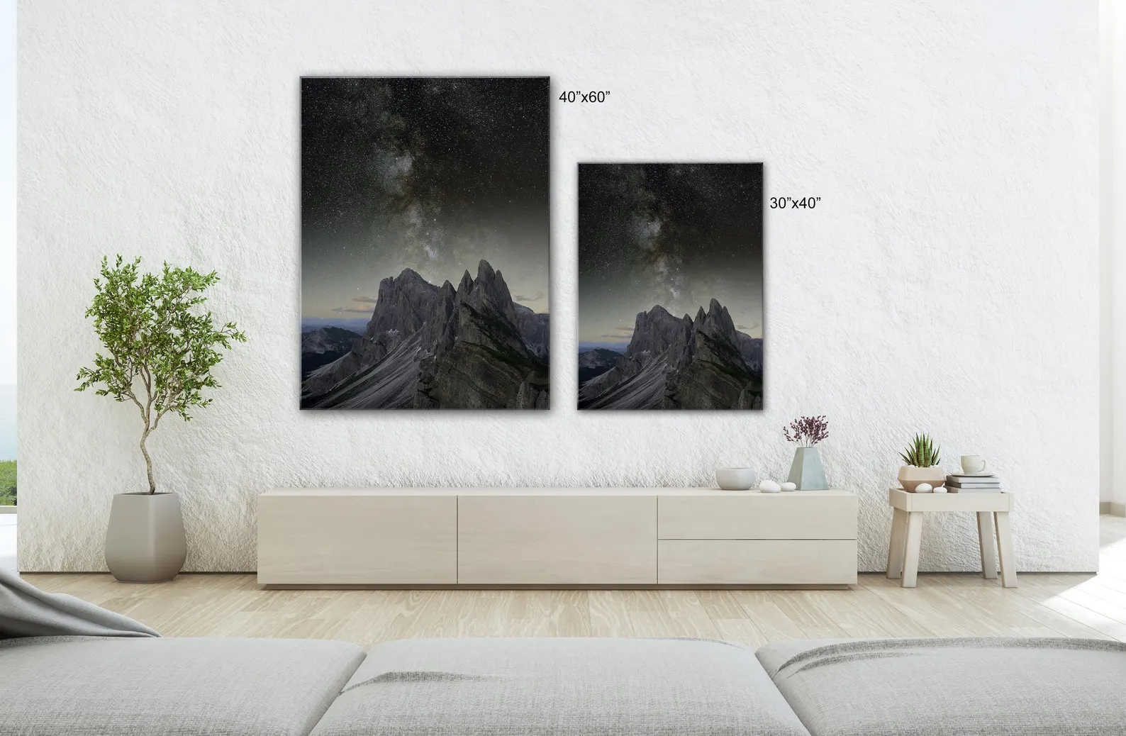 Voie lactée des Dolomites – Art mural sur aluminium brillant. – Image 4