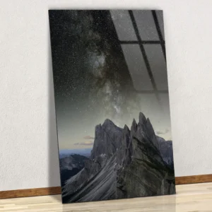 Voie lactée des Dolomites – Art mural sur aluminium brillant.