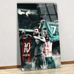 Affiche d’art mural Messi vs Ronaldo